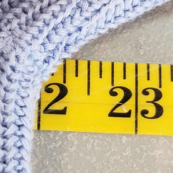 Talbots Sweater Women's Size Large Petite LP Knit LS Pima Cotton Baby Blue - Picture 6 of 9